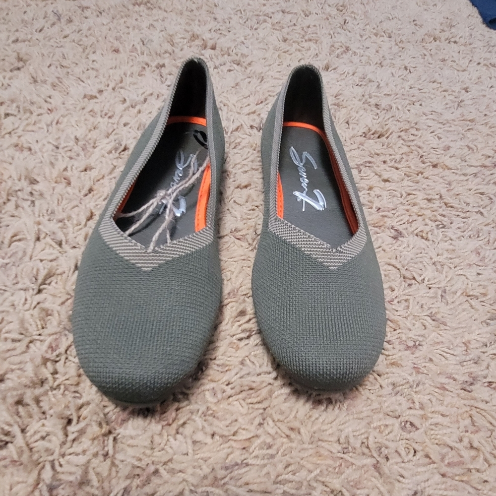 Nwt Seven7 Army Green Slip On Shoes